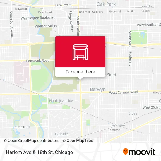 Harlem Ave & 18th St map