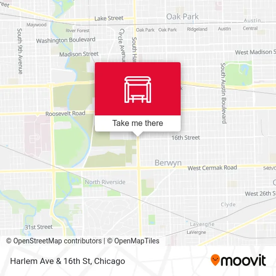 Harlem Ave & 16th St map