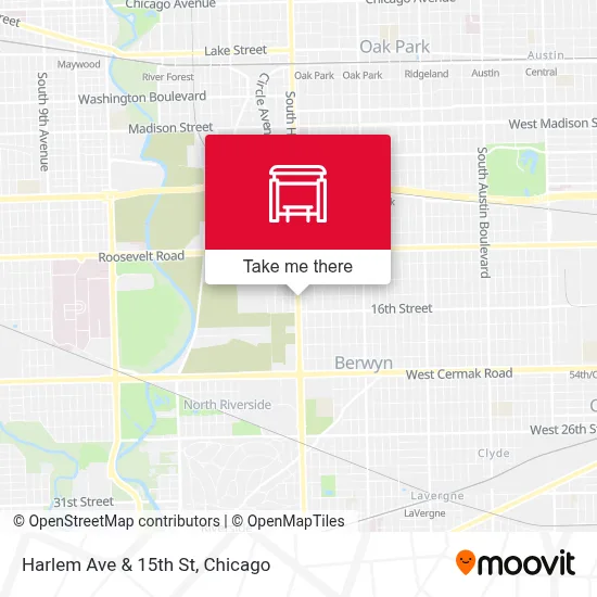 Harlem Ave & 15th St map