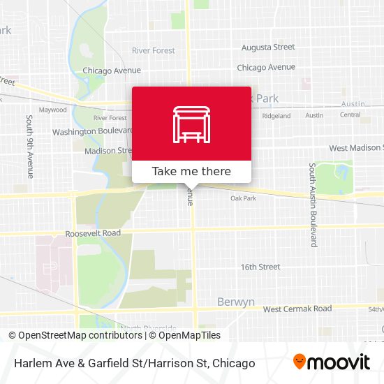 Harlem Ave & Garfield St / Harrison St map