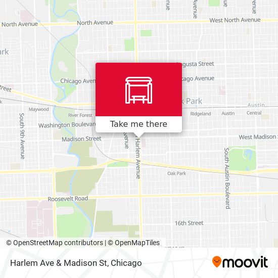 Harlem Ave & Madison St map