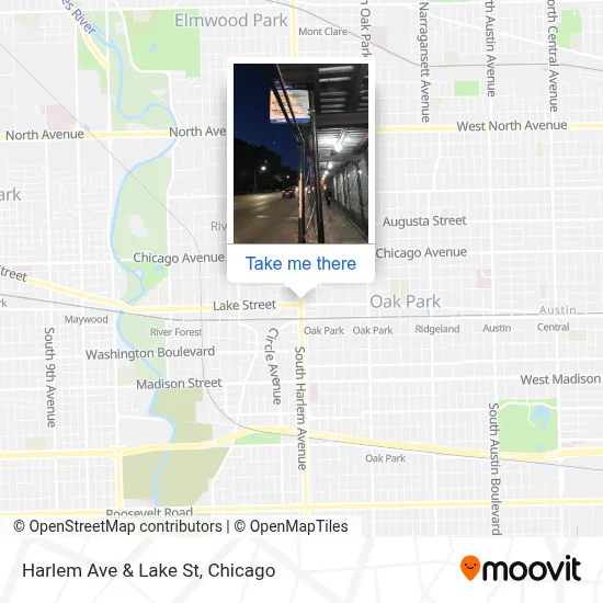 Harlem Ave & Lake St map