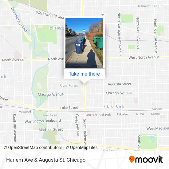 Harlem Ave & Augusta St map