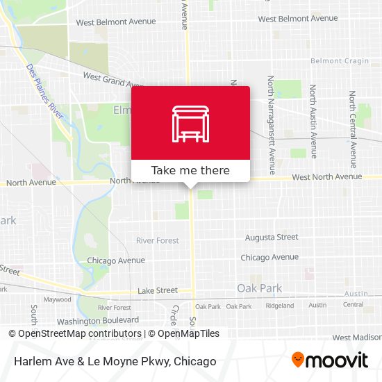 Harlem Ave & Le Moyne Pkwy map
