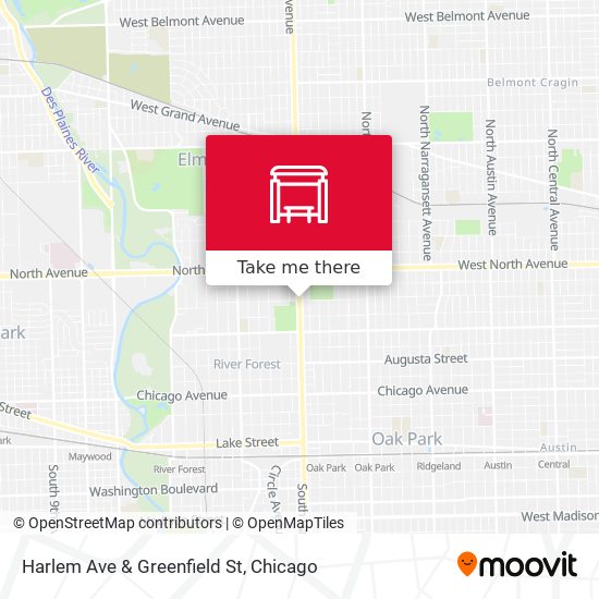 Harlem Ave & Greenfield St map