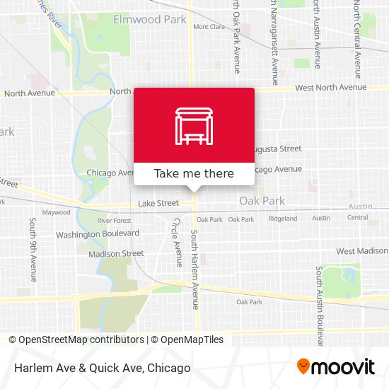 Harlem Ave & Quick Ave map