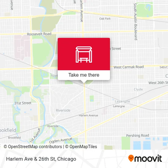 Harlem Ave & 26th St map