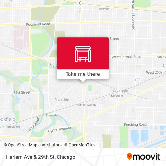 Harlem Ave & 29th St map