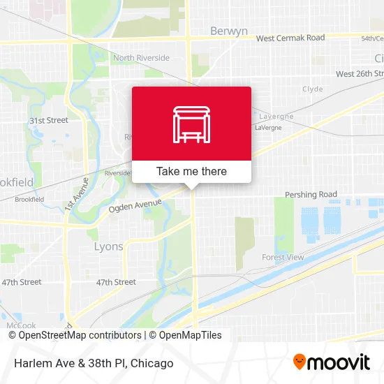 Harlem Ave & 38th Pl map