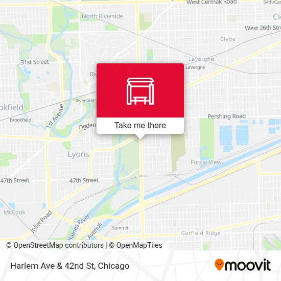 Harlem Ave & 42nd St map