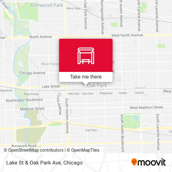 Lake St & Oak Park Ave map