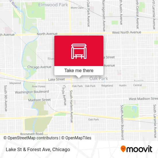 Lake St & Forest Ave map