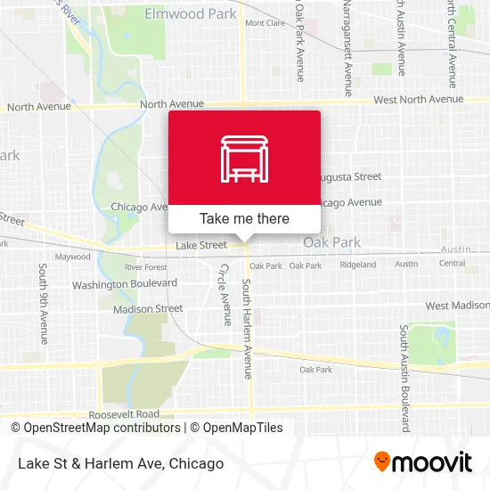 Lake St & Harlem Ave map