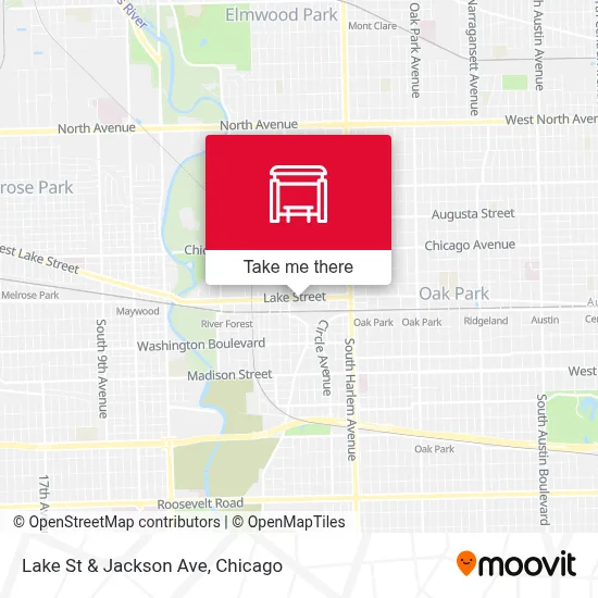 Lake St & Jackson Ave map