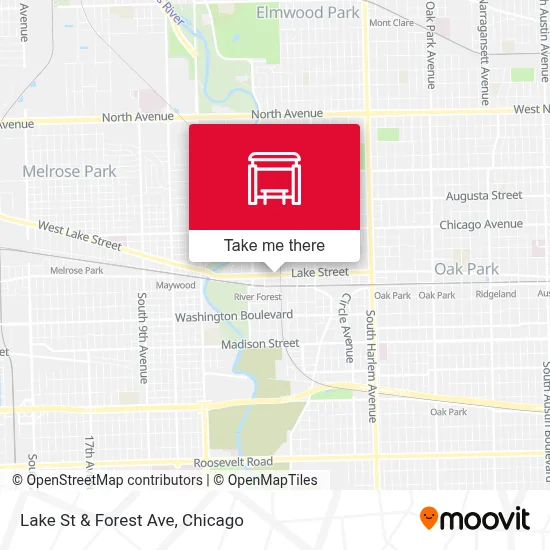 Lake St & Forest Ave map