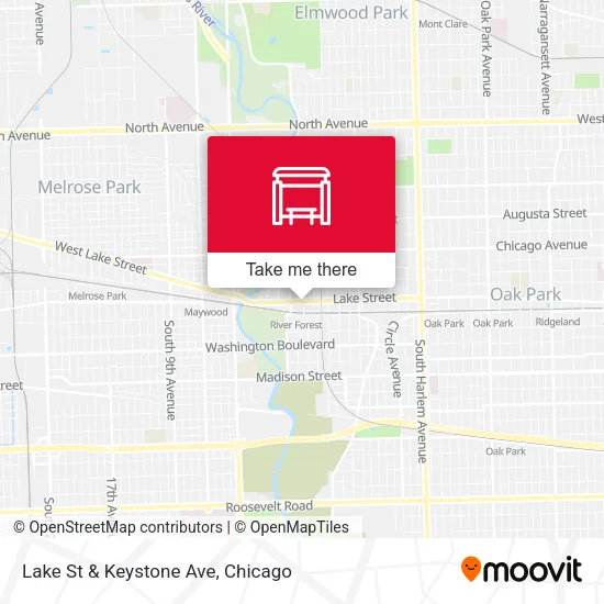 Lake St & Keystone Ave map