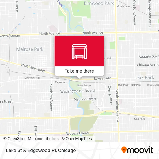 Lake St & Edgewood Pl map