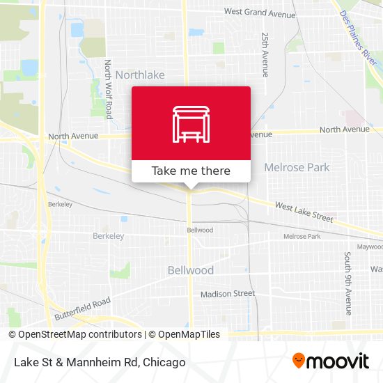 Lake St & Mannheim Rd map