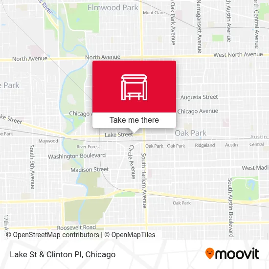 Lake St & Clinton Pl map