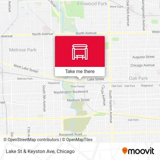 Lake St & Keyston Ave map