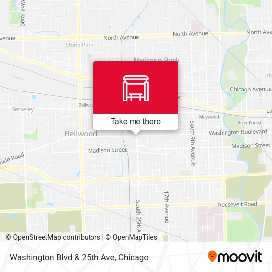 Washington Blvd & 25th Ave map