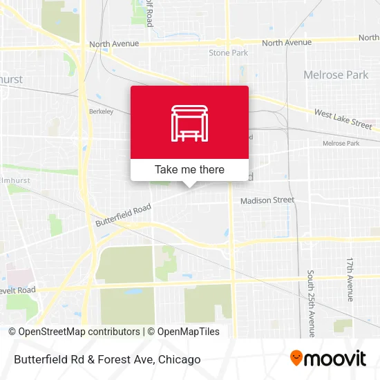 Butterfield Rd & Forest Ave map