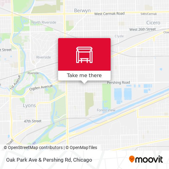Mapa de Oak Park Ave & Pershing Rd