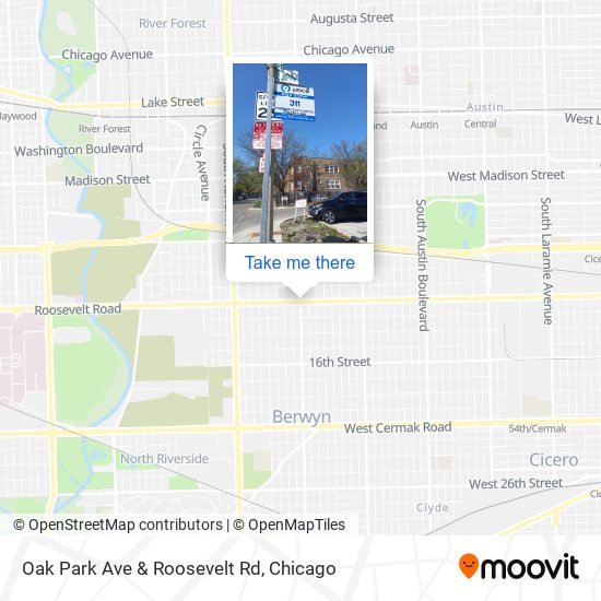 Oak Park Ave & Roosevelt Rd map