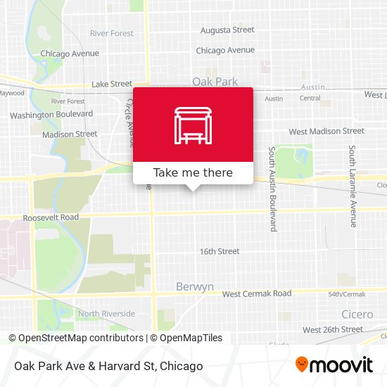 Oak Park Ave & Harvard St map