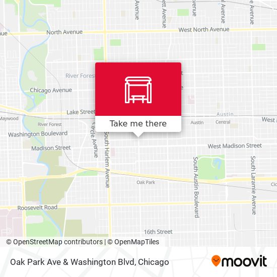 Oak Park Ave & Washington Blvd map