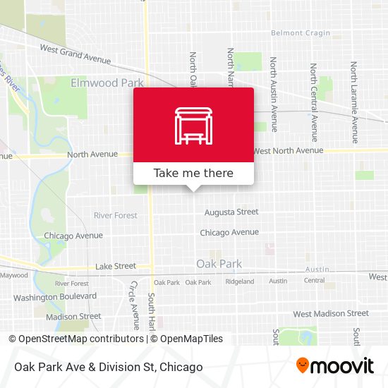 Mapa de Oak Park Ave & Division St