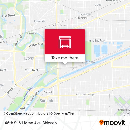 46th St & Home Ave map