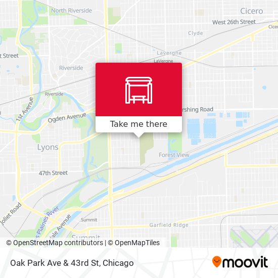 Mapa de Oak Park Ave & 43rd St