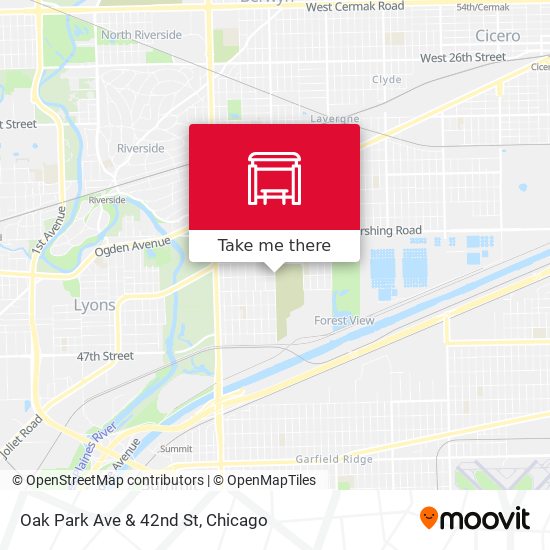 Mapa de Oak Park Ave & 42nd St