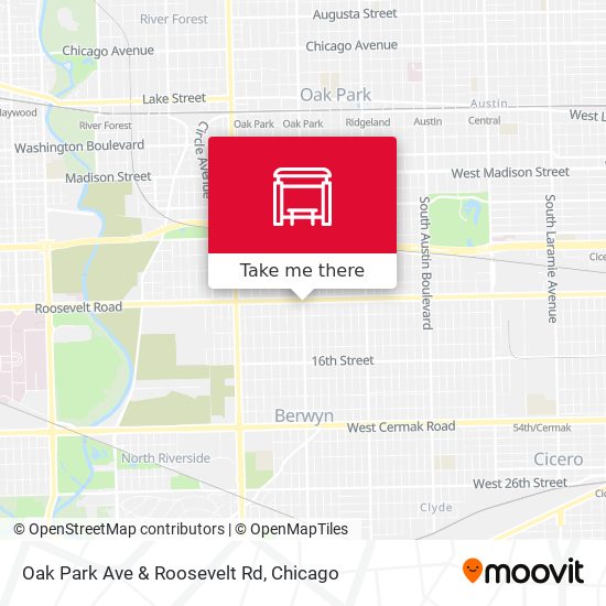 Oak Park Ave & Roosevelt Rd map
