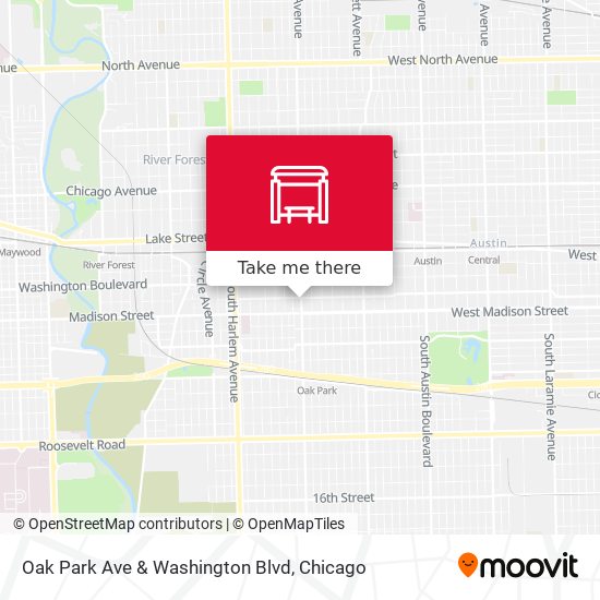 Mapa de Oak Park Ave & Washington Blvd