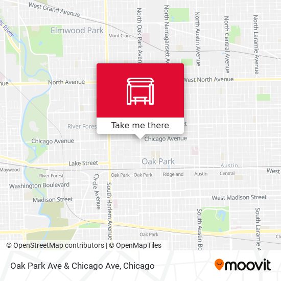 Oak Park Ave & Chicago Ave map