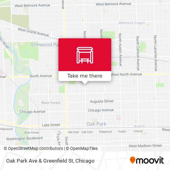 Mapa de Oak Park Ave & Greenfield St