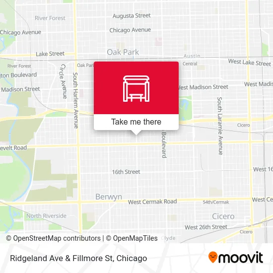 Ridgeland Ave & Fillmore St map