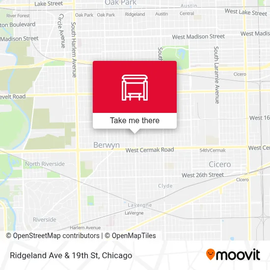 Ridgeland Ave & 19th St map