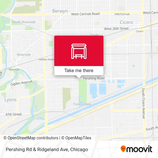 Pershing Rd & Ridgeland Ave map