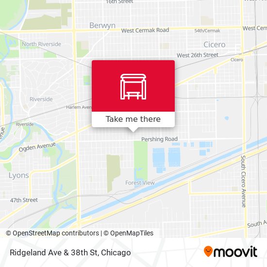 Ridgeland Ave & 38th St map