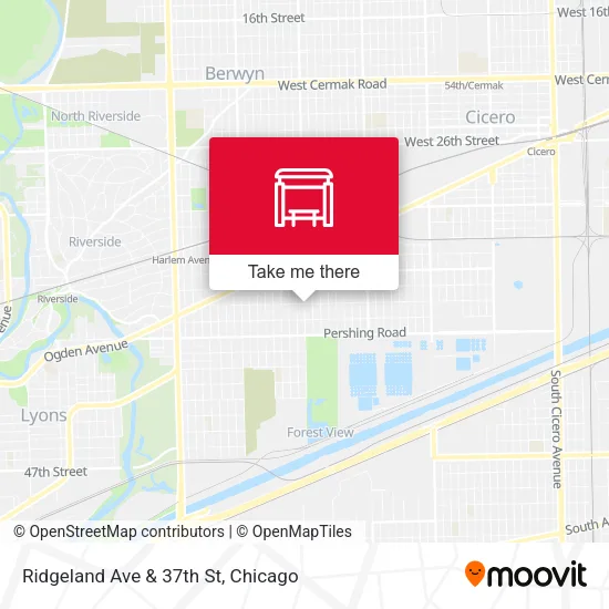 Ridgeland Ave & 37th St map