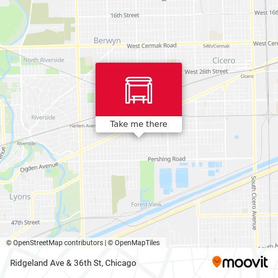 Ridgeland Ave & 36th St map