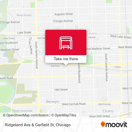 Ridgeland Ave & Garfield St map