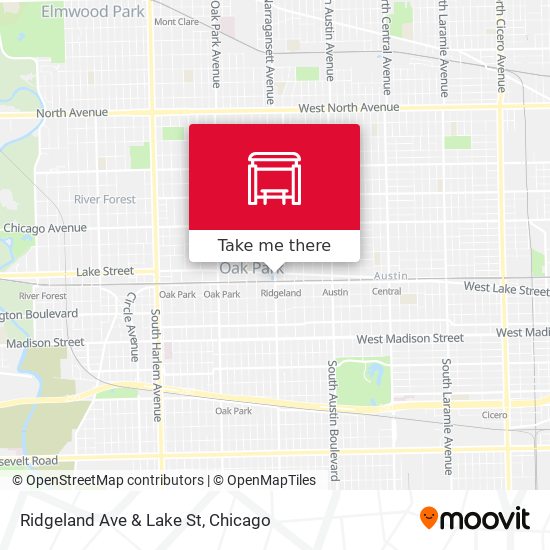 Ridgeland Ave & Lake St map