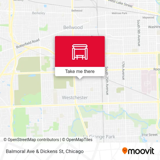 Balmoral Ave & Dickens St map