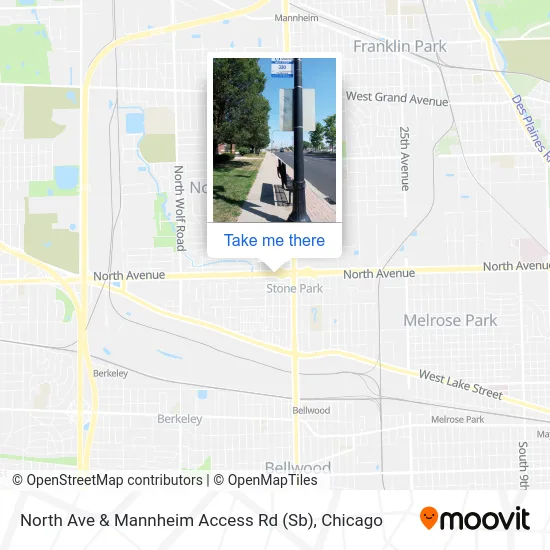 North Ave & Mannheim Access Rd (Sb) map
