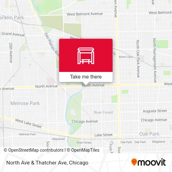 North Ave & Thatcher Ave map