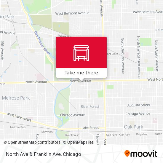 North Ave & Franklin Ave map